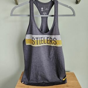 Nike Steelers Gray and Yellow Tank Top